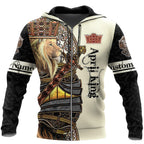 Custom Name April King Lion 3D All Over Printed Unisex Shirts