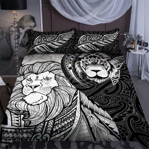 Lion maori tattoo silver fern bedding set-Bedding-PL8386-Twin-Vibe Cosy™