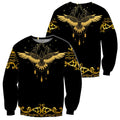 Gold Eagle Pattern Hoodie 3D All Over Printed Shirts For Men LAM2015091-LAM