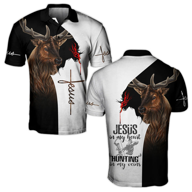 Jesus In My Heart, Hunting In My Vein 3D All Over Printed Unisex Shirt