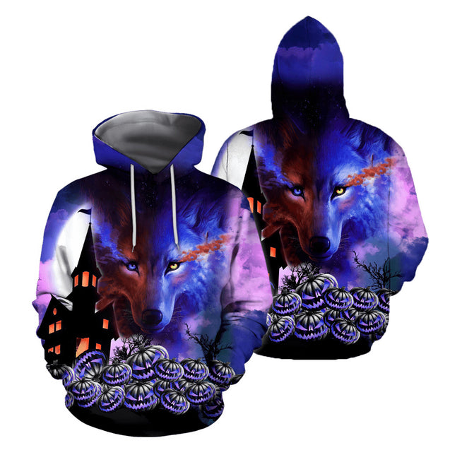 Halloween Wolf 3D All Over Printed Unisex Shirts No 03