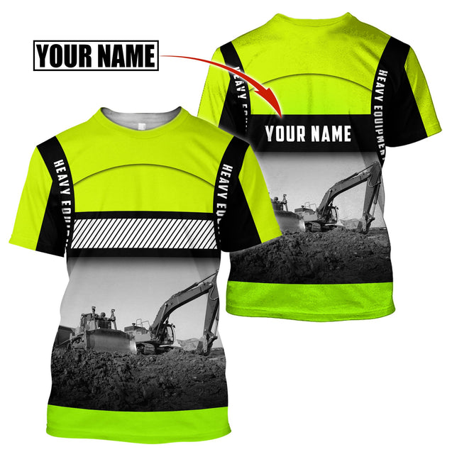 Customize Name Heavy Equipment Operator 3D All Over Printed Unisex Shirt