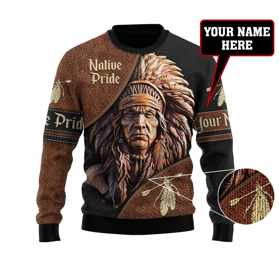 Customize Name Native American 3D All Over Printed Unisex Shirt