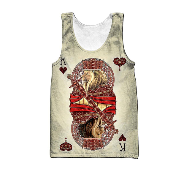 King Hearts Lion Poker 3D All Over Printed Unisex Shirts