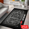 Personalized All Over Printed RECTANGLE HOCKEY GIFT AREA RUG Custom Name XT 23022116.CXT