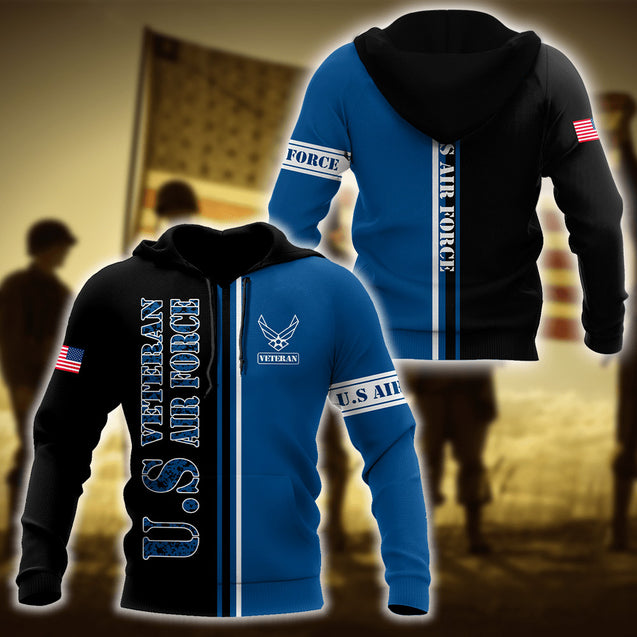US Veteran Air Force 3D All Over Printed Unisex Shirts