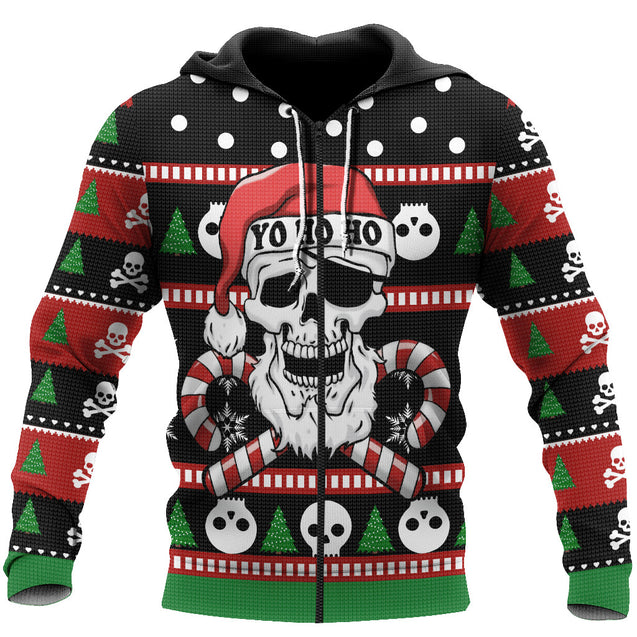 Skulls Christmas 3D All Over Printed Unisex Shirts HHT08122001