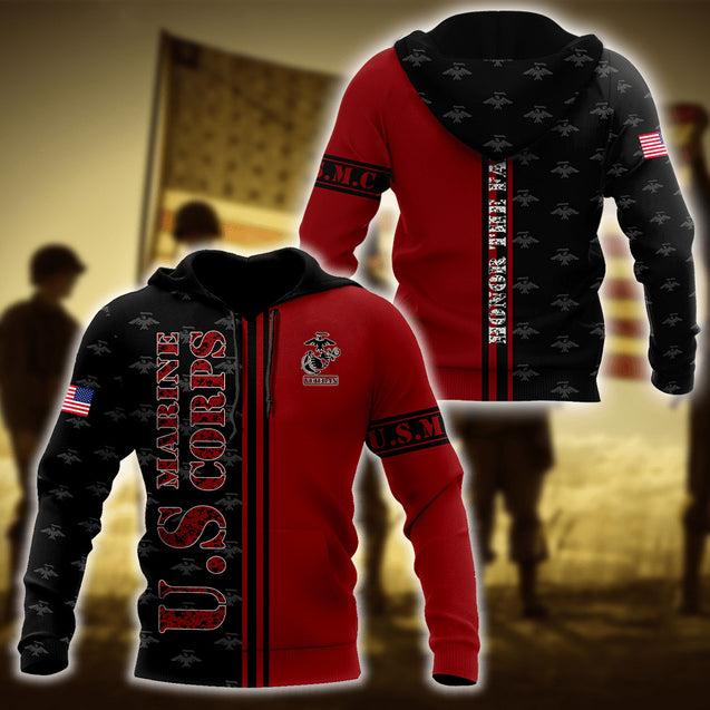 US Marine Corps 3D All Over Printed Unisex Shirts