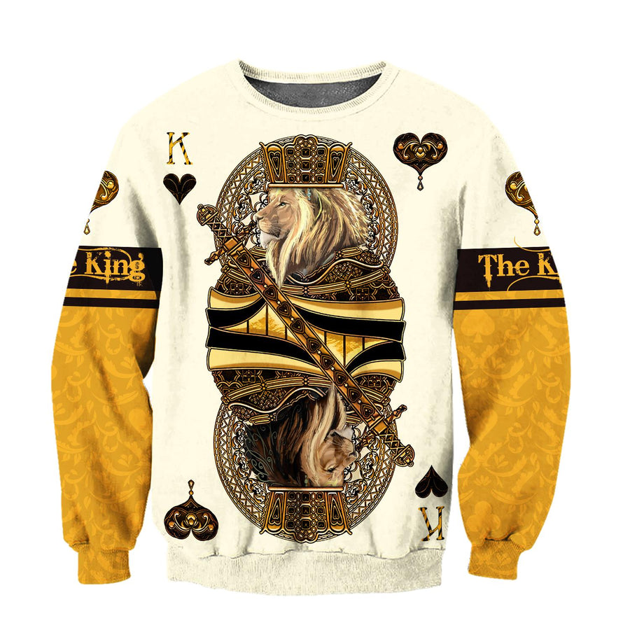 Yellow King Heart Lion Poker 3D Over Printed  Unisex Shirts