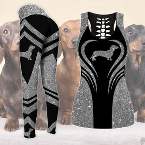 Dachshund Lady Combo Tank + Legging TA032438-Apparel-TA-S-S-Vibe Cosy™