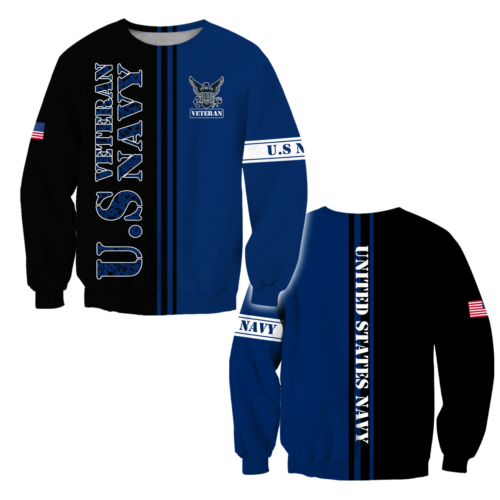 US Veteran Navy 3D All Over Printed Unisex Shirts