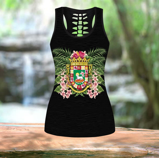 Puerto Rico Coat of Arms 3D All Over Print Combo Outfit TH20061603-Apparel-TQH-No Legging-S-Vibe Cosy™