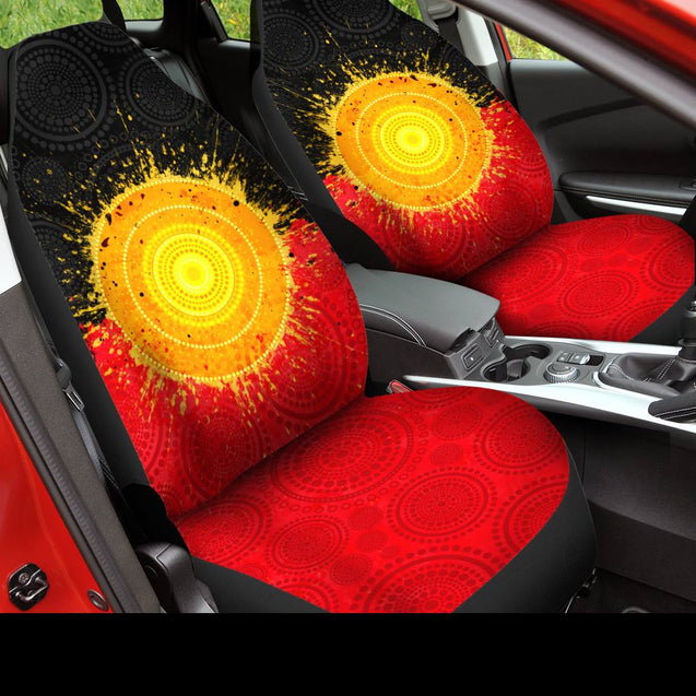 Aboriginal Decors Australian Gifts Flag The Sun car seat covers