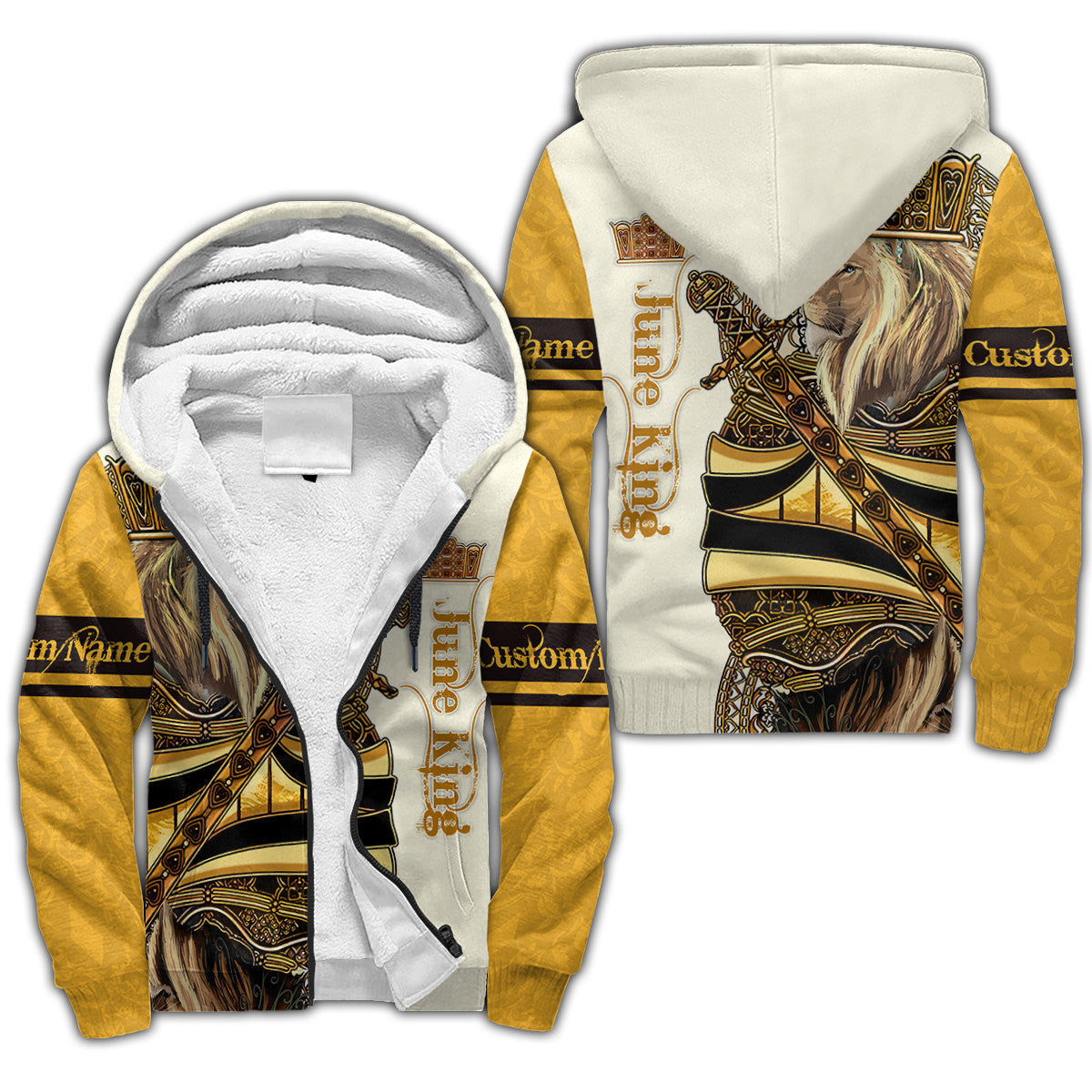 Custom Name June King Lion 3D All Over Printed Unisex Shirts