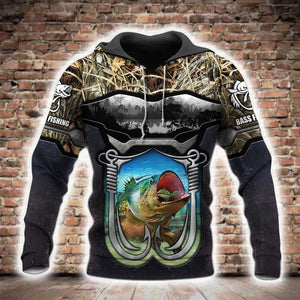 Bass Fishing 3D All Over Printed Shirts for Men and Women TT0061-Apparel-TT-Hoodie-S-Vibe Cosy™