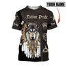 Customize Name Native American Pride 3D All Over Printed Unisex Shirt