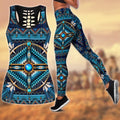 Native American 3D All Over Printed Legging + Hollow Tank