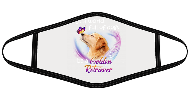 Pi150112 Golden Retriever-Apparel-Amsbk-Face Cover-White-3pcs-Vibe Cosy™