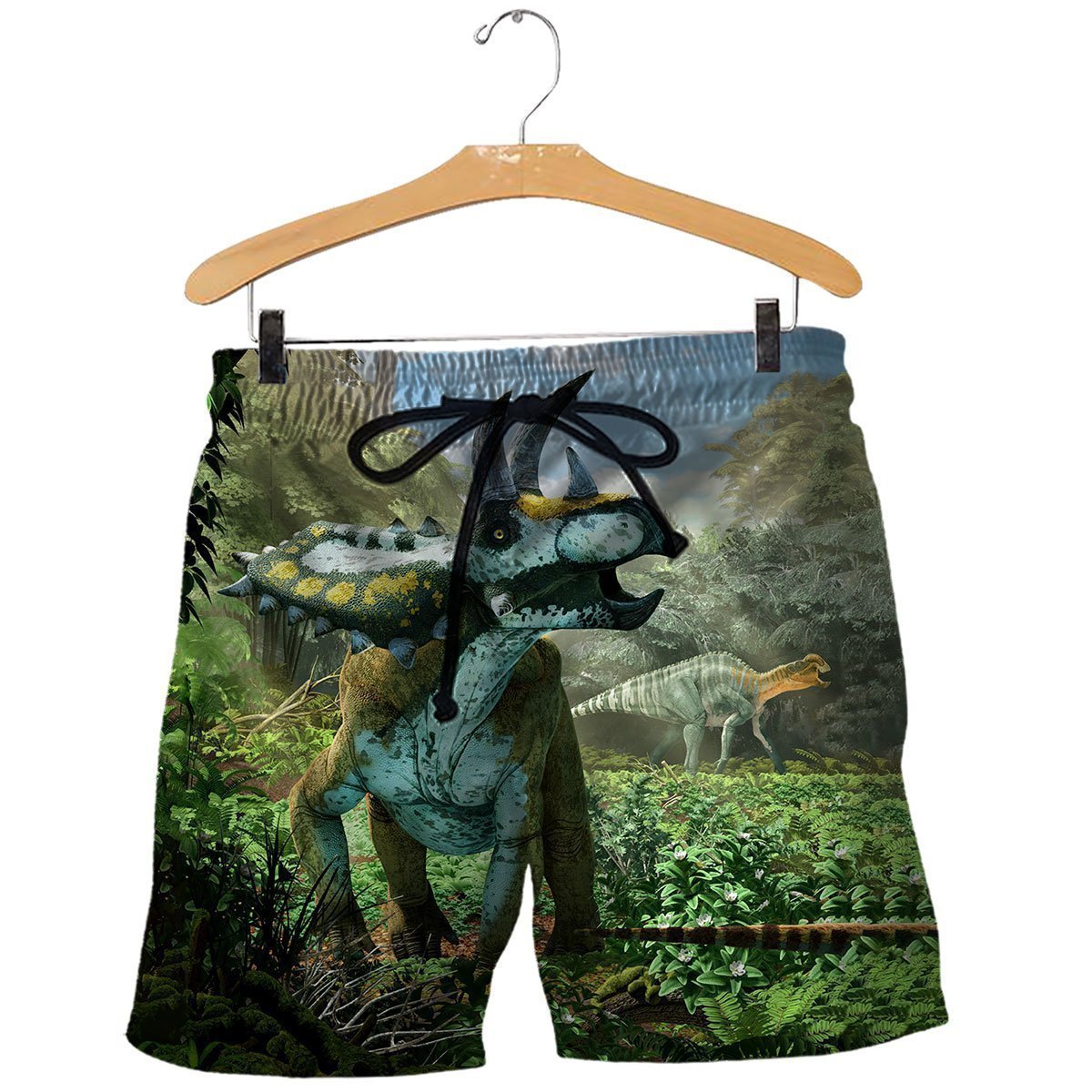 3D All Over Printed Coahuilaceratops Dinosaurs Art Shirts And Shorts-3D All Over Printed Clothes-HP Arts-Shorts-XS-Vibe Cosy™