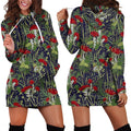 Button Mushrooms Hoodie Dress-Apparel-NTH-Hoodie Dress-S-Vibe Cosy™