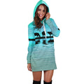 Sunset and Cow Blue Backgroud Hoodie Dress-Apparel-HD09-Hoodie Dress-S-Vibe Cosy™