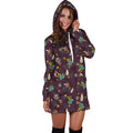 3D All Over Print Mushrooms and Blueberry Hoodie Dress-Apparel-NTH-Hoodie Dress-S-Vibe Cosy™