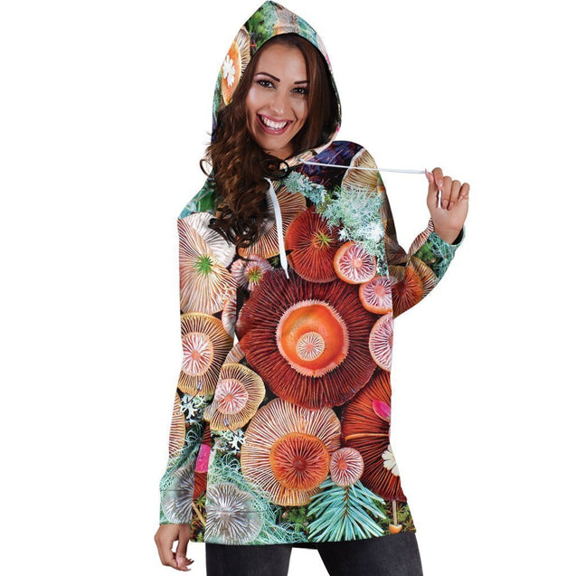 Vibrant Mushroom-Apparel-NTH-Hoodie Dress-S-Vibe Cosy™