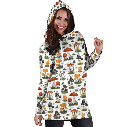 Many mushroom pants Hoodie Dress-Apparel-NTH-Hoodie Dress-S-Vibe Cosy™