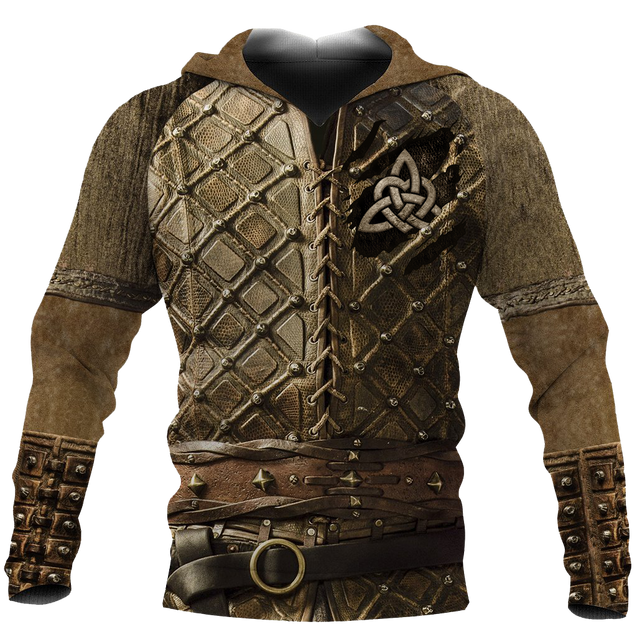 Irish Armor Knight Warrior Chainmail 3D All Over Printed Shirts For Men and Women AM020308-Apparel-TT-Hoodie-S-Vibe Cosy™