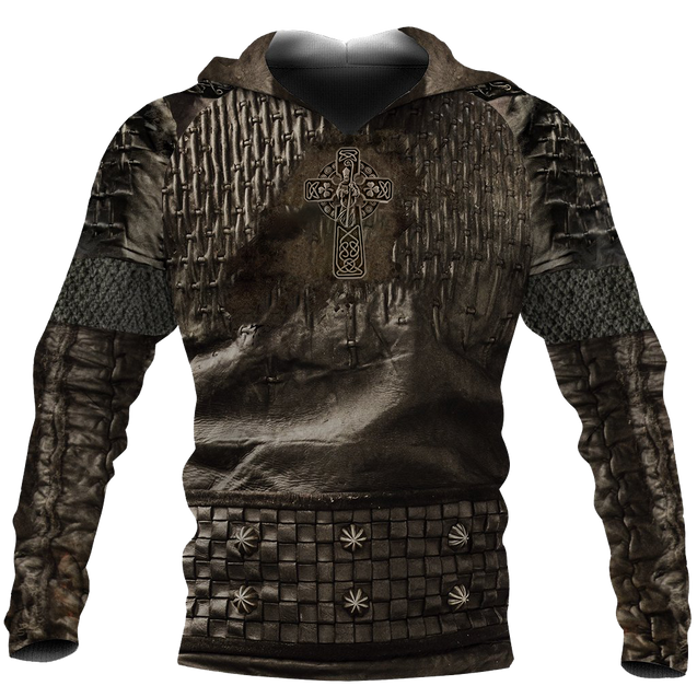 Irish Armor Knight Warrior Chainmail 3D All Over Printed Shirts For Men and Women AM020301-Apparel-TT-Hoodie-S-Vibe Cosy™