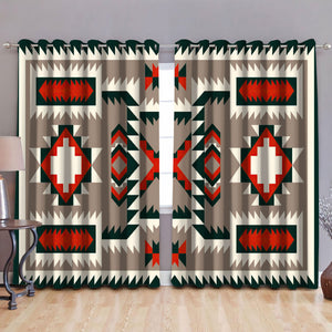 Native American Pattern 3D All Over Printed Window Curtains