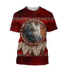 Wolf Native American 3D All Over Printed Unisex Shirts No 15