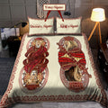 Custom Name King and Queen Lion Bedding Set