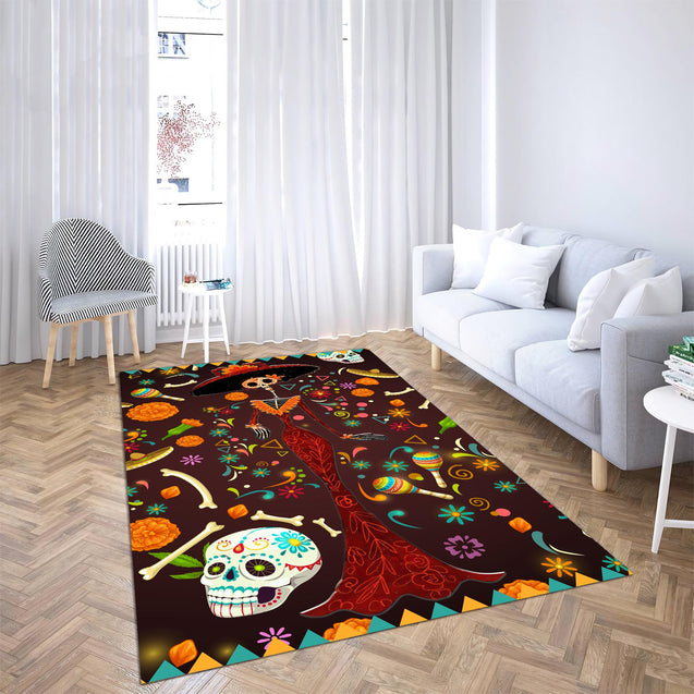 Mexican Skull Girl Premium Rug DQB07312005-TQH