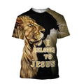 Lion love Jesus Over Printed  Unisex Shirts