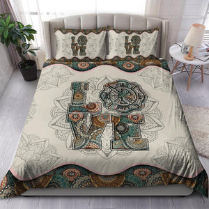 Mandala Style Firefighter Love Bedding Set JJW08082005S-TQH