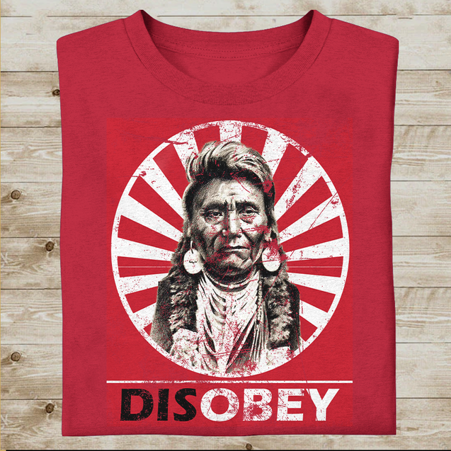 Vibecosy Disobey Native American T-Shirt VP08022204