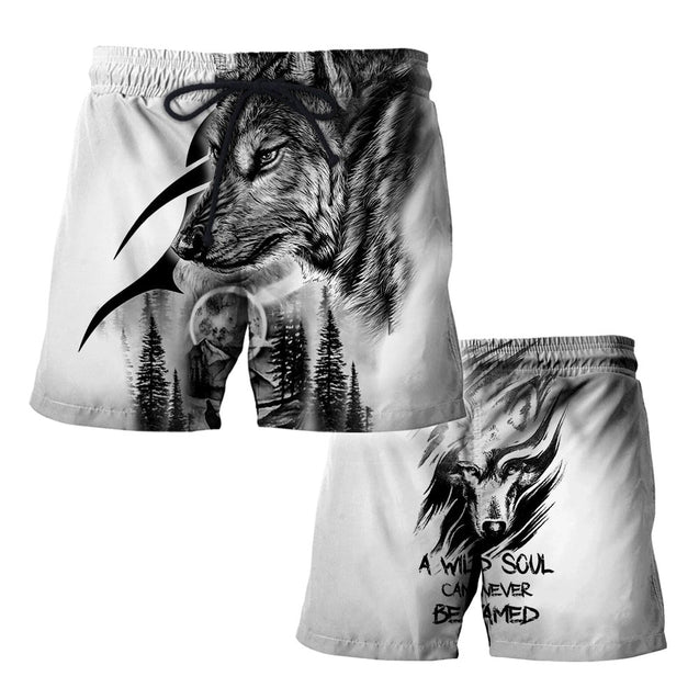 Wolf - A Wild Soul Can Never Be Tamed 3D All Over Printed Unisex Shirts No 02