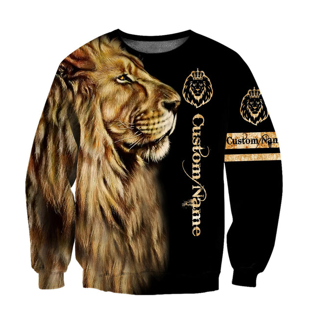 Custom Name King Lion 3D All Over Printed Unisex Shirts