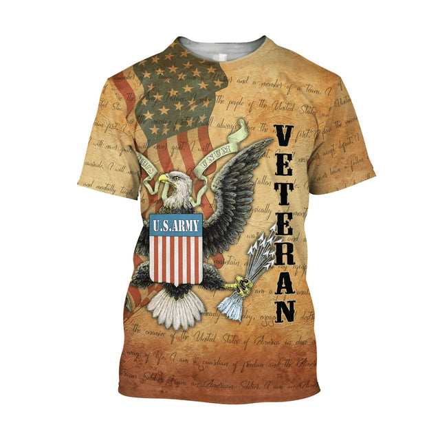 US Army Veteran 3D All Over Printed Unisex Shirts