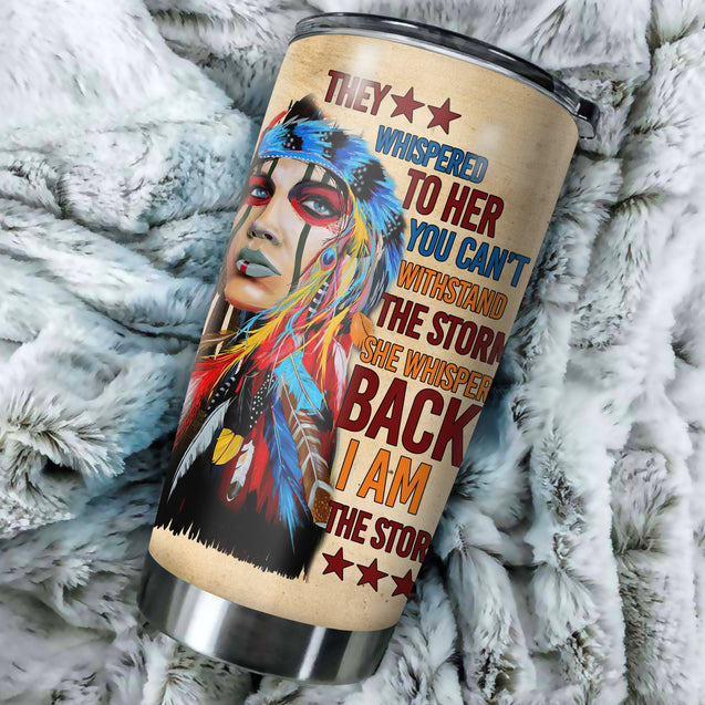 Customize Name Native American Steel Tumbler