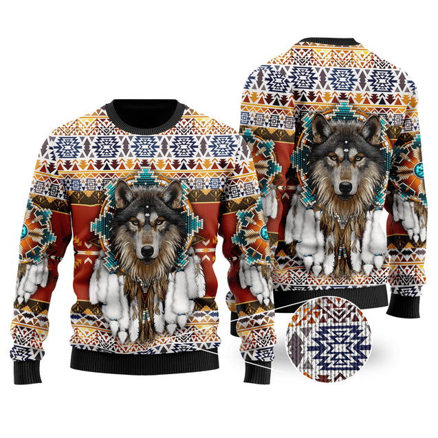 Wolf Native American 3D All Over Printed Unisex Shirts No 12