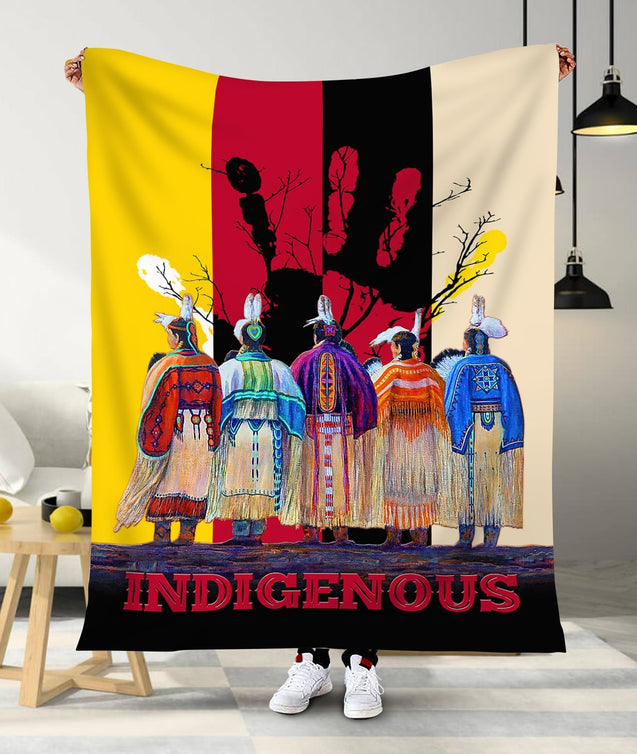 Native American Indigenous 3D All Over Printed Blanket