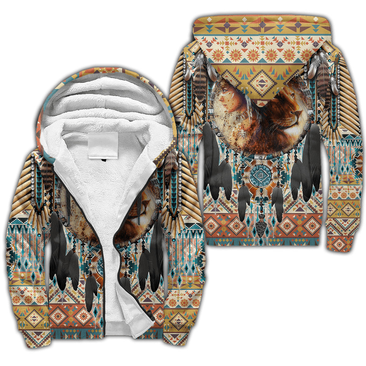 Lion Native American 3D All Over Printed Unisex Shirts