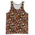 EDIBLE MUSHROOMS 3D ALL OVER PRINTED SHIRTS-Apparel-NTH-Tank Top-S-Vibe Cosy™