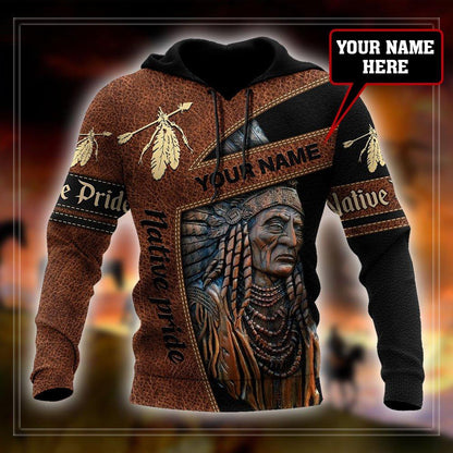 Customize Name Native American 3D All Over Printed Unisex Shirt