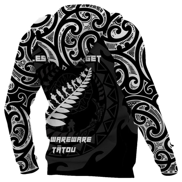 Anzac Tattoo New Zealand Hoodie, Lest We Forget Pullover Hoodie NNKANZ7-Apparel-PL8386-Hoodie-S-Vibe Cosy™