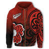 Lest We Forget Maori Poppy Flowers Full Zip Hoodie NNKANZ8-Apparel-PL8386-Zipped Hoodie-S-Vibe Cosy™