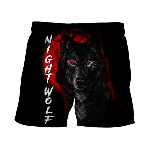 Wolf in Blood Moon 3D All Over Printed Shirt for Men and Women