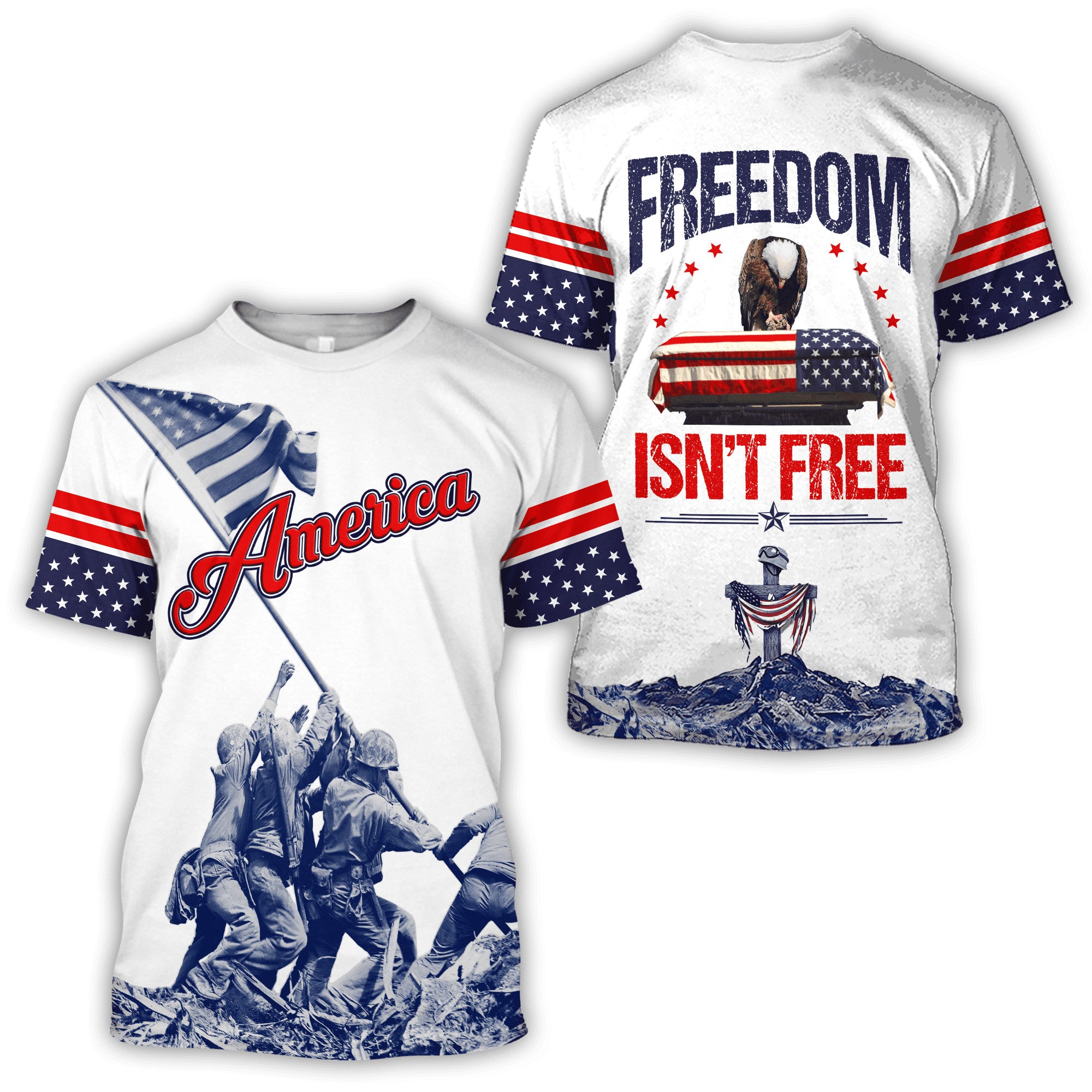 Freedom Isn't Free Us Veteran 3D All Over Printed Unisex Shirts